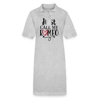 Design Just call me romeo - Robe polo bio PAIGER Stanley/Stella Femme - gris chiné - Devant