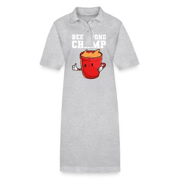 Beerpong Beer Pong Beer Pong Champion - Robe polo bio PAIGER Stanley/Stella Femme - gris chiné - Devant