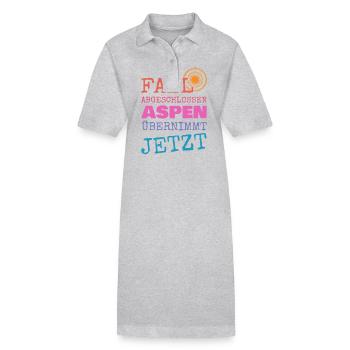 Aspen als Vorname - Stanley/Stella Frauen Bio-Polokleid PAIGER - Grau meliert - Vorne