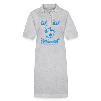 Cadeau pour les fans de football de Duisbourg - Robe polo bio PAIGER Stanley/Stella Femme - gris chiné - Devant