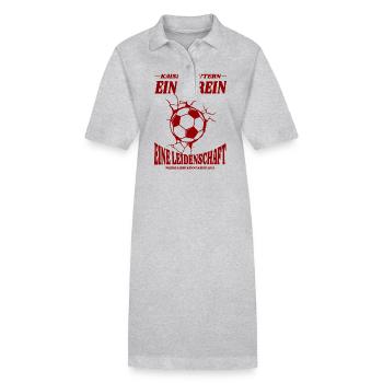 Kaiserslautern Fußball Spruch Geschenk - Stanley/Stella Frauen Bio-Polokleid PAIGER - Grau meliert - Vorne