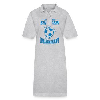 Darmstadt Fußball Spruch Geschenk - Stanley/Stella Frauen Bio-Polokleid PAIGER - Grau meliert - Vorne