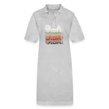 Oida – Wiener Slang im stylischen Retro-Look - Stanley/Stella Frauen Bio-Polokleid PAIGER - Grau meliert - Vorne