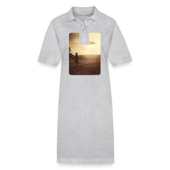 Croire - Robe polo bio PAIGER Stanley/Stella Femme - gris chiné - Devant
