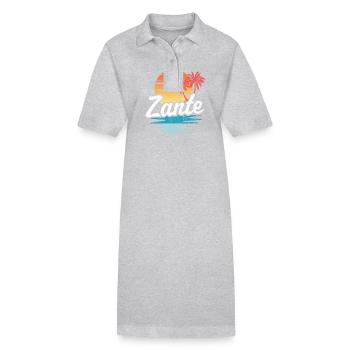 Zante - Stanley/Stella Frauen Bio-Polokleid PAIGER - Grau meliert - Vorne