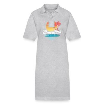 Mauritius - Stanley/Stella Frauen Bio-Polokleid PAIGER - Grau meliert - Vorne