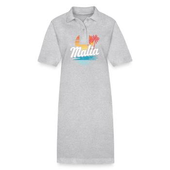 Malia - Stanley/Stella Frauen Bio-Polokleid PAIGER - Grau meliert - Vorne