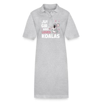 Koala Koala Koala Ours Koala Animal - Robe polo bio PAIGER Stanley/Stella Femme - gris chiné - Devant