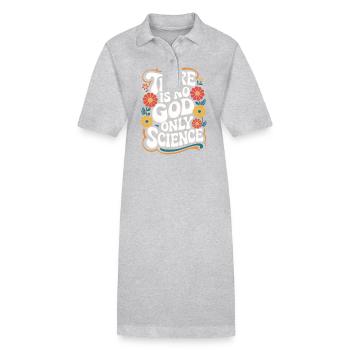 Atheismus Atheist Anti-Religion Agnostiker - Stanley/Stella Frauen Bio-Polokleid PAIGER - Grau meliert - Vorne