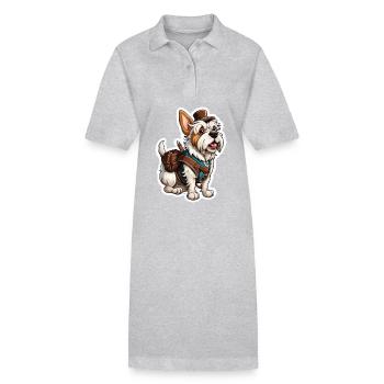 Lederhosen / Animal / Traditional costume / Tradition / Dog - Stanley/Stella PAIGER Organic Women’s Polo Dress - heather grey - Front