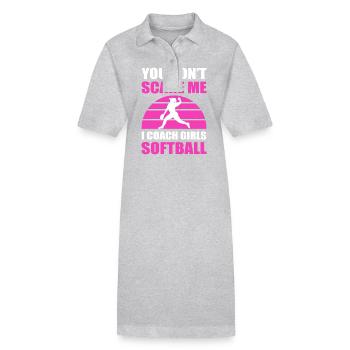 Softball Joueurs de softball - Robe polo bio PAIGER Stanley/Stella Femme - gris chiné - Devant