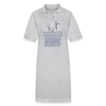 Sardinien als Urlaub - Stanley/Stella Frauen Bio-Polokleid PAIGER - Grau meliert - Vorne