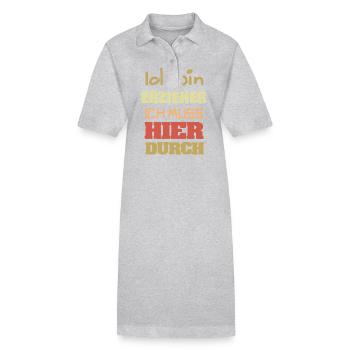 Éducateur - Robe polo bio PAIGER Stanley/Stella Femme - gris chiné - Devant