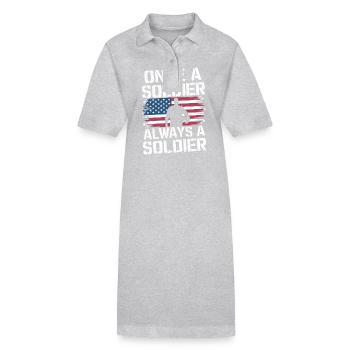 Veteran Militär Soldat - Stanley/Stella Frauen Bio-Polokleid PAIGER - Grau meliert - Vorne