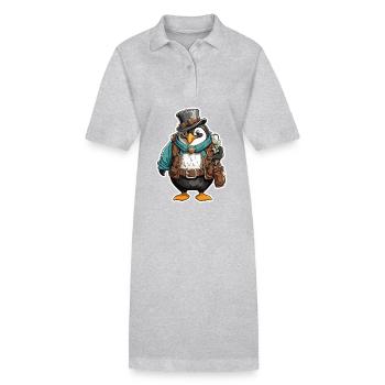 Lederhosen / Animal / Traditional costume / Tradition / Penguin - Stanley/Stella PAIGER Organic Women’s Polo Dress - heather grey - Front