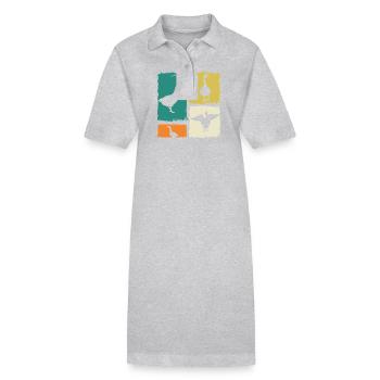 Gans - Stanley/Stella Frauen Bio-Polokleid PAIGER - Grau meliert - Vorne