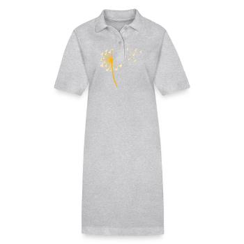 Oie - Robe polo bio PAIGER Stanley/Stella Femme - gris chiné - Devant