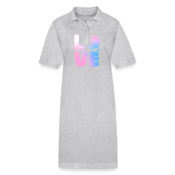Basketballspieler Basketball - Stanley/Stella Frauen Bio-Polokleid PAIGER - Grau meliert - Vorne