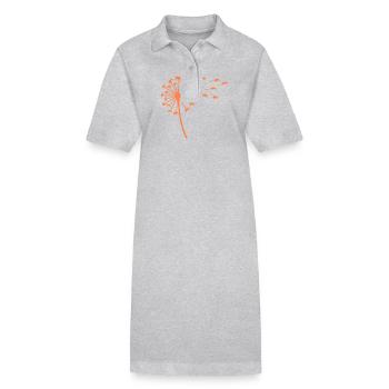 Âne - Robe polo bio PAIGER Stanley/Stella Femme - gris chiné - Devant