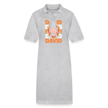 Löwe David - Stanley/Stella Frauen Bio-Polokleid PAIGER - Grau meliert - Vorne