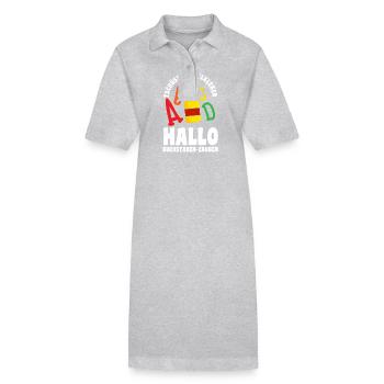 Kita Abgänger Einschulung Schulkind - Stanley/Stella Frauen Bio-Polokleid PAIGER - Grau meliert - Vorne