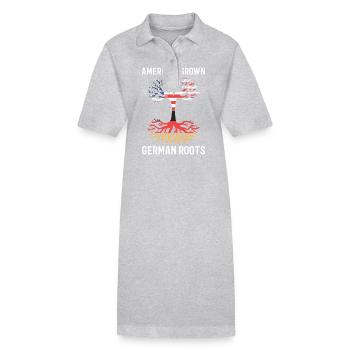 American German - Stanley/Stella PAIGER Organic Women’s Polo Dress - heather grey - Front