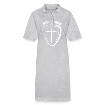 Pasteur - Robe polo bio PAIGER Stanley/Stella Femme - gris chiné - Devant