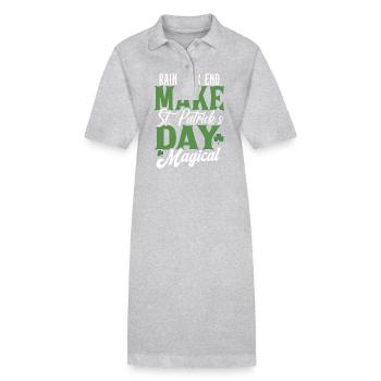 Rainbows End machen den St. Patricks Day magisch - Stanley/Stella Frauen Bio-Polokleid PAIGER - Grau meliert - Vorne