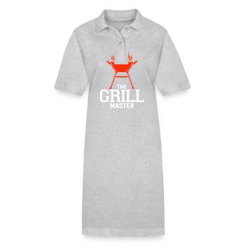 Barbecue Barbecue BBQ Summer Fest Idée cadeau - Robe polo bio PAIGER Stanley/Stella Femme - gris chiné - Devant