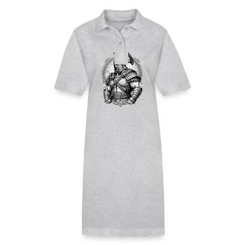 Gladiator Grafik - Stanley/Stella Frauen Bio-Polokleid PAIGER - Grau meliert - Vorne