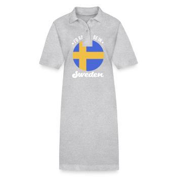 Schweden Schwedisch - Stanley/Stella Frauen Bio-Polokleid PAIGER - Grau meliert - Vorne