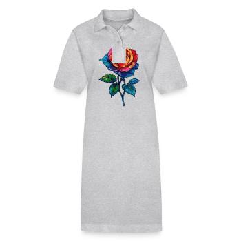 Rose - Stanley/Stella PAIGER Organic Women’s Polo Dress - heather grey - Front