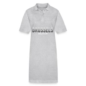 Brüssel Belgien - Stanley/Stella Frauen Bio-Polokleid PAIGER - Grau meliert - Vorne