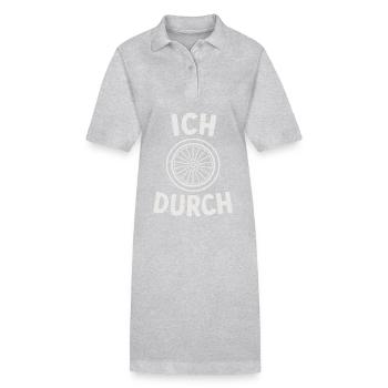 Ich dreh durch – Fahrrad - Stanley/Stella Frauen Bio-Polokleid PAIGER - Grau meliert - Vorne