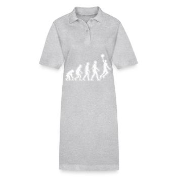 Evolution zum Basketballer - Stanley/Stella Frauen Bio-Polokleid PAIGER - Grau meliert - Vorne
