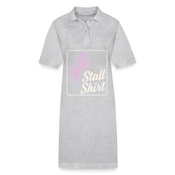 Stall Shirt – Pferdemädchen Design - Stanley/Stella Frauen Bio-Polokleid PAIGER - Grau meliert - Vorne