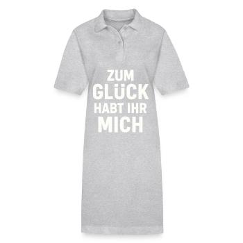 Heureusement que vous m’avez - Robe polo bio PAIGER Stanley/Stella Femme - gris chiné - Devant