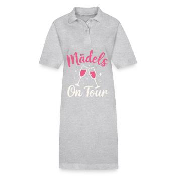 Filles En Tournée, Coupes à , Design de Fête - Robe polo bio PAIGER Stanley/Stella Femme - gris chiné - Devant