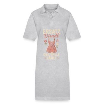 Dirndl de remplacement – La volonté compte - Robe polo bio PAIGER Stanley/Stella Femme - gris chiné - Devant