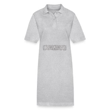 Vogel Greif, Fabelwesen - Stanley/Stella Frauen Bio-Polokleid PAIGER - Grau meliert - Vorne