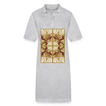 Art Nouveau, Arts & Crafts, Esthétique, Vintage-1900 - Robe polo bio PAIGER Stanley/Stella Femme - gris chiné - Devant