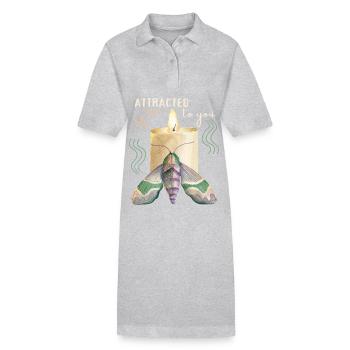 Bougie de mite de la Saint-Valentin Drôle d’amour Dire - Robe polo bio PAIGER Stanley/Stella Femme - gris chiné - Devant