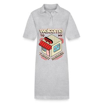 T-shirt business, boutique, slogan - Robe polo bio PAIGER Stanley/Stella Femme - gris chiné - Devant