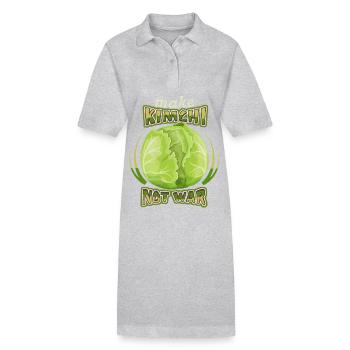 Kohl, Weißkohl, Kimchi, lustiger Spruch - Stanley/Stella Frauen Bio-Polokleid PAIGER - Grau meliert - Vorne