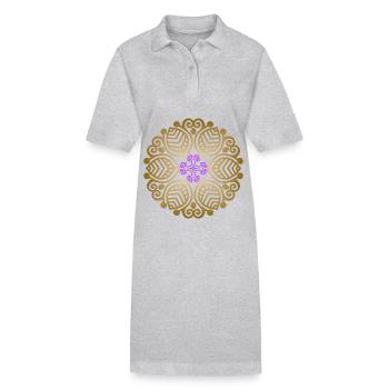 Jesus Christus, Glaube, Christliches-Mandala - Stanley/Stella Frauen Bio-Polokleid PAIGER - Grau meliert - Vorne
