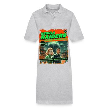 Nebula Raiders, 50s, 1950's Comic, Space - Stanley/Stella PAIGER Organic Women’s Polo Dress - heather grey - Front