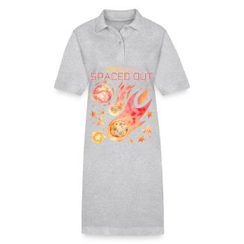 Raumfahrt, Weltraum Spruch, lustige Planeten - Stanley/Stella Frauen Bio-Polokleid PAIGER - Grau meliert - Vorne