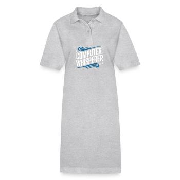Technischer Support Computerfreak Nerd - Stanley/Stella Frauen Bio-Polokleid PAIGER - Grau meliert - Vorne