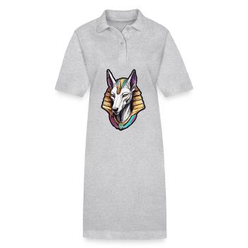 Ägypten / Pharao / Mumien / Hieroglyphen / Sphinx - Stanley/Stella Frauen Bio-Polokleid PAIGER - Grau meliert - Vorne