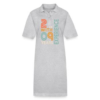 30th Birthday Gift 30th Anniversary - Stanley/Stella PAIGER Organic Women’s Polo Dress - heather grey - Front
